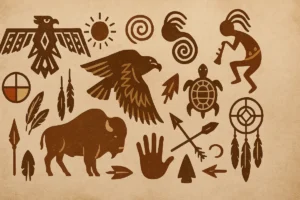 illustration of Native American symbols
