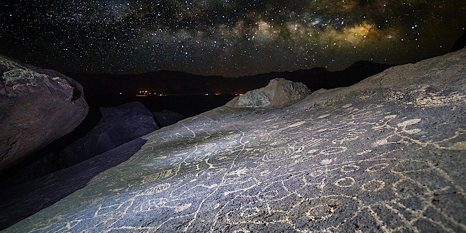 Night sky over an observatory dome during an Indigenous astronomy presentation.”