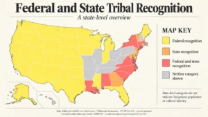 Federal and state recognition map